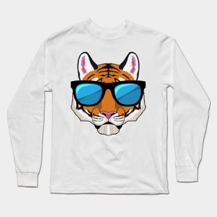 Tiger with Sunglasses Long Sleeve T-Shirt